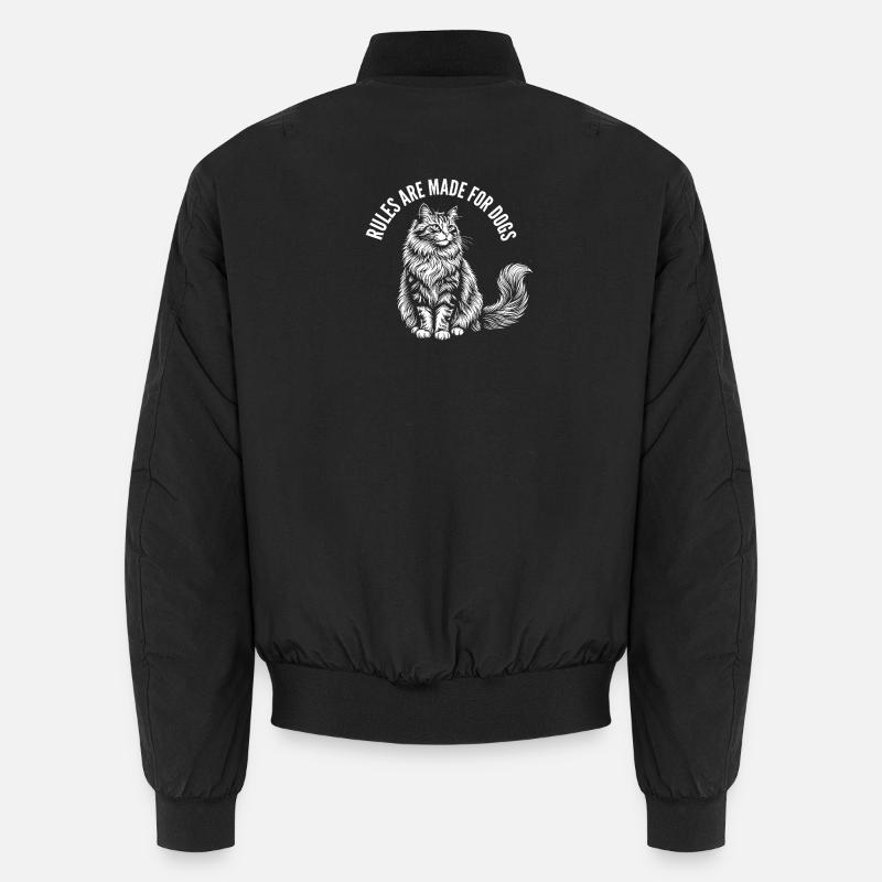 White Cat Cute Pet Cat Mom Design Unisex Bomber Jacket