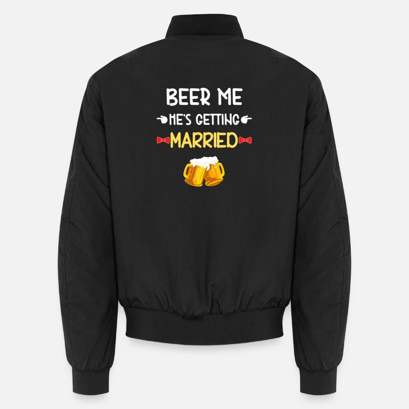 Beer Me Groom Squad - Unisex Bomber Jacket - black