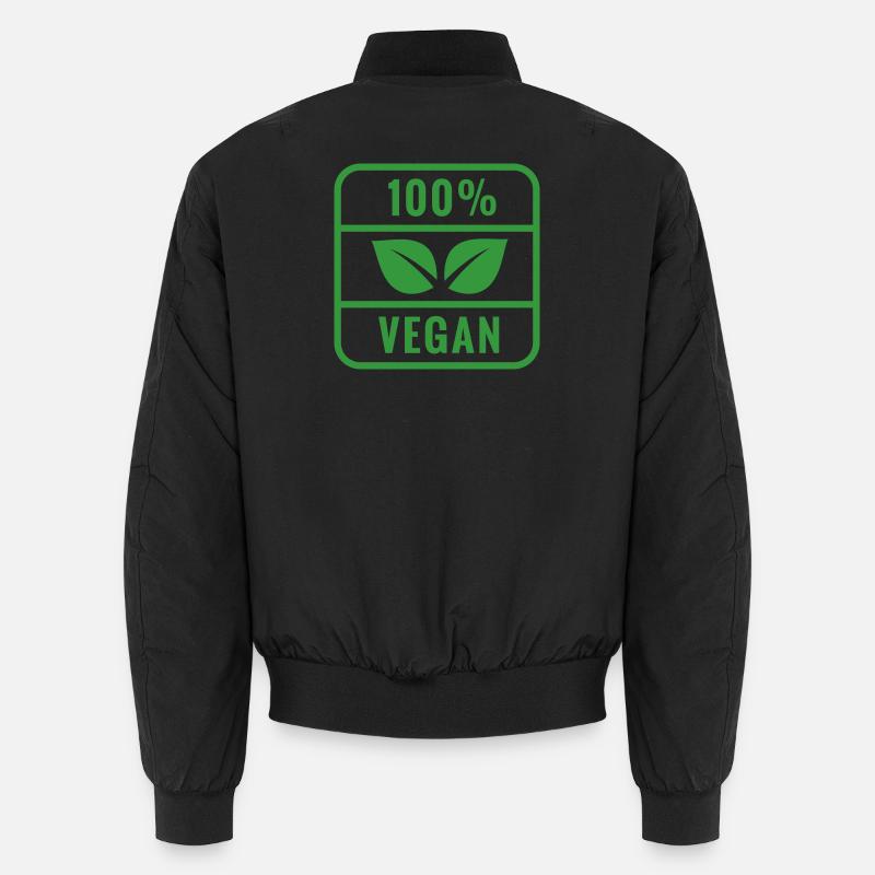 100% vegan - Unisex Bomber Jacket - black