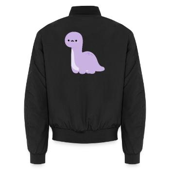 Brachiosaurus Lulu - Unisex Bomberjacke - Schwarz - Hinten - AI Model Male 185 light (185cm)