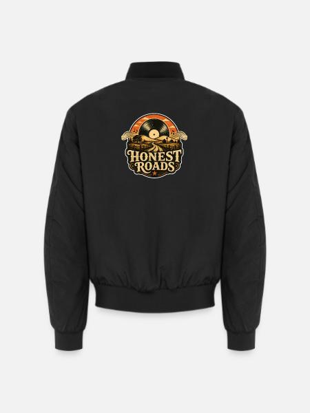 Honest Roads: Vintage-Folk/Vinyl/Roadtrip USA - Unisex Bomberjacke - Schwarz