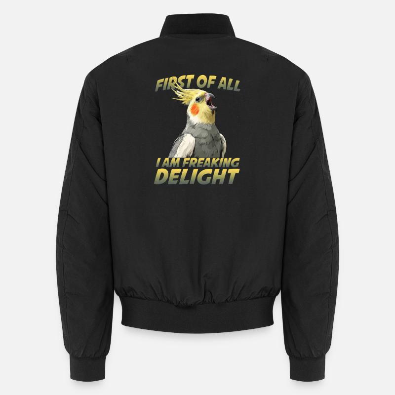 Humour de calopsitte Oiseau Calopsitte Perroquet - Bomber unisexe - noir