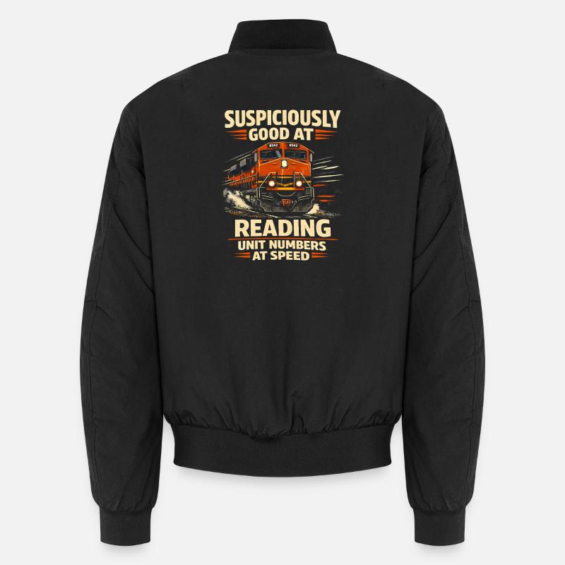 Train numbers in tempo | Trainspotting - Unisex Bomber Jacket - black