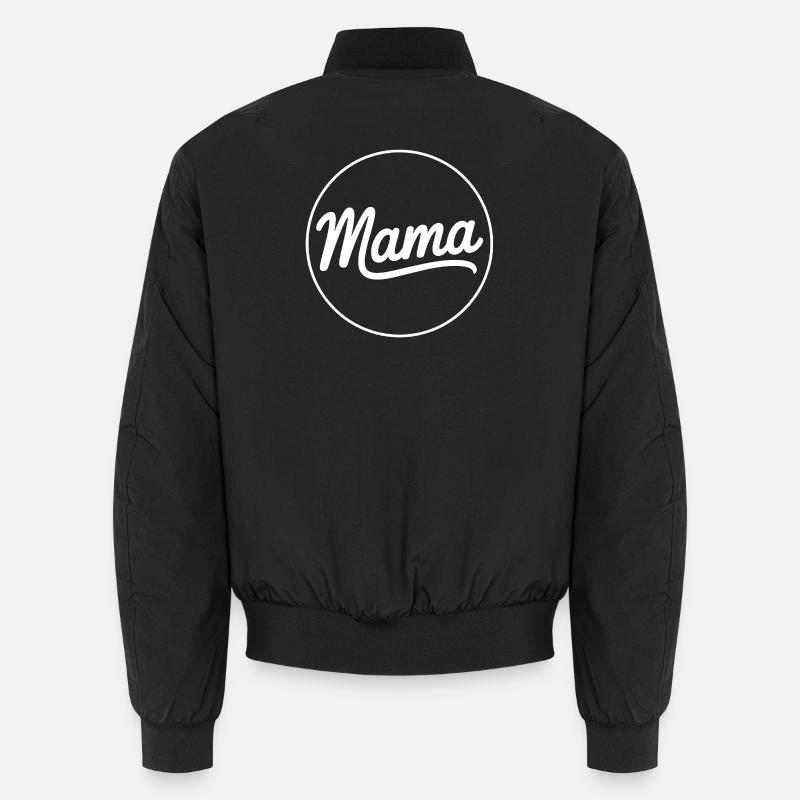 Mama Circle Emblem - Unisex Bomber Jacket - black