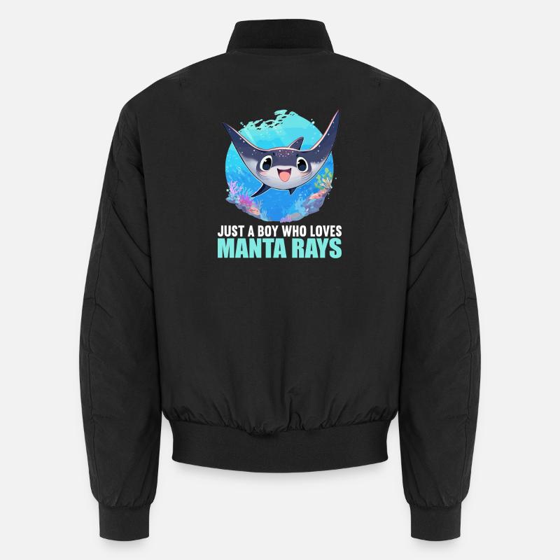 Rochen Mantarochen - Unisex Bomberjacke - Schwarz