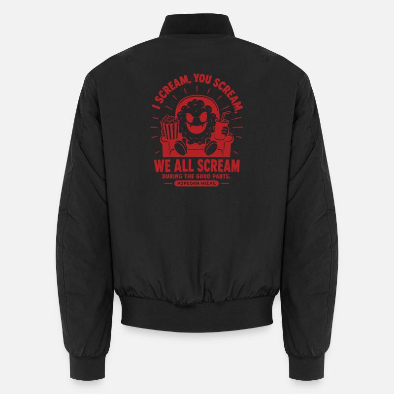 We All Scream Horror Popcorn Unisex Bomberjacke