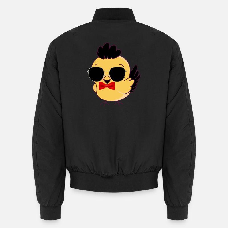 Poussin chic lunettes soleil - Bomber unisexe - noir