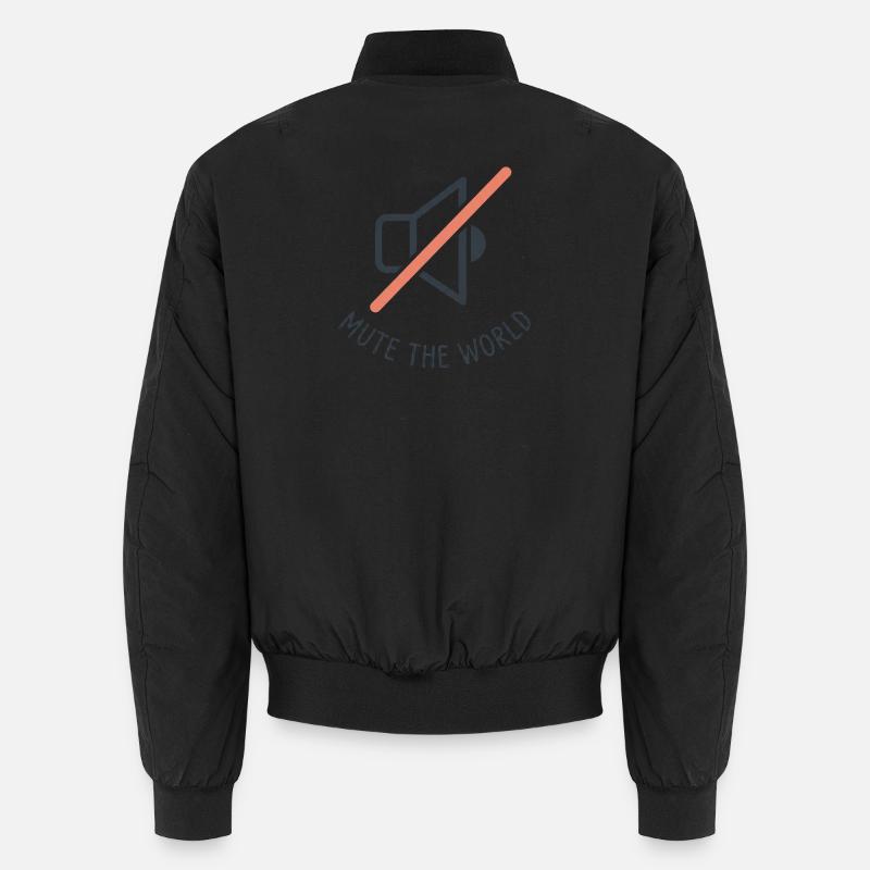 Mute The World - Unisex Bomberjacke - Schwarz