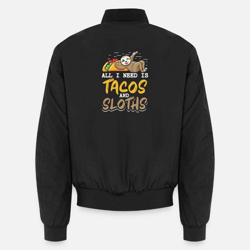Taco Sloth Tacos Unisex Bomber Jacket