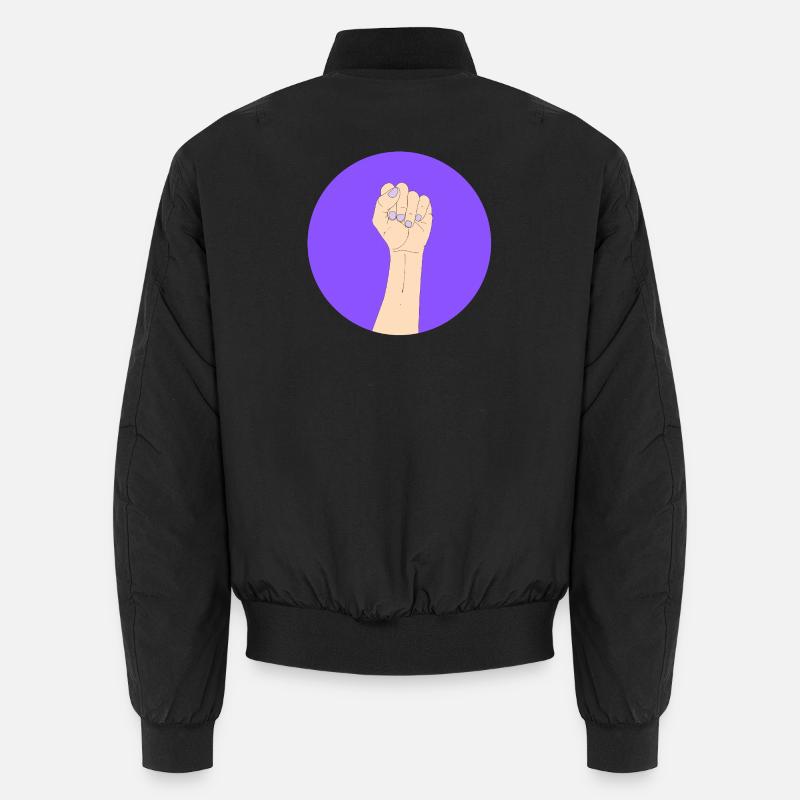 empowerment in purple Unisex Bomber Jacket
