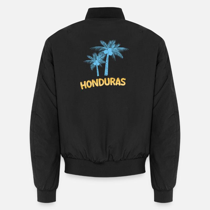 Honduras als Palmen - Unisex Bomberjacke - Schwarz
