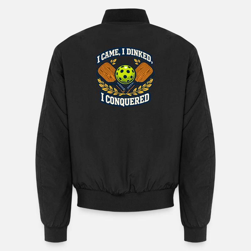 I Came, I Dinked, I Conquered Golf Badge Unisex Bomber Jacket