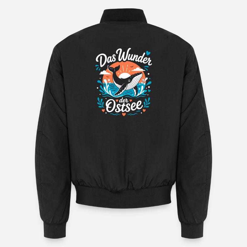 Wunder der Ostsee – Wal & Sonne Unisex Bomberjacke