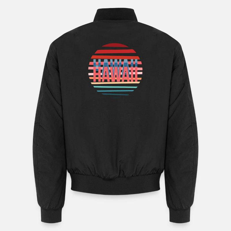 Hawaii Retro Sun - Bomber unisexe - noir