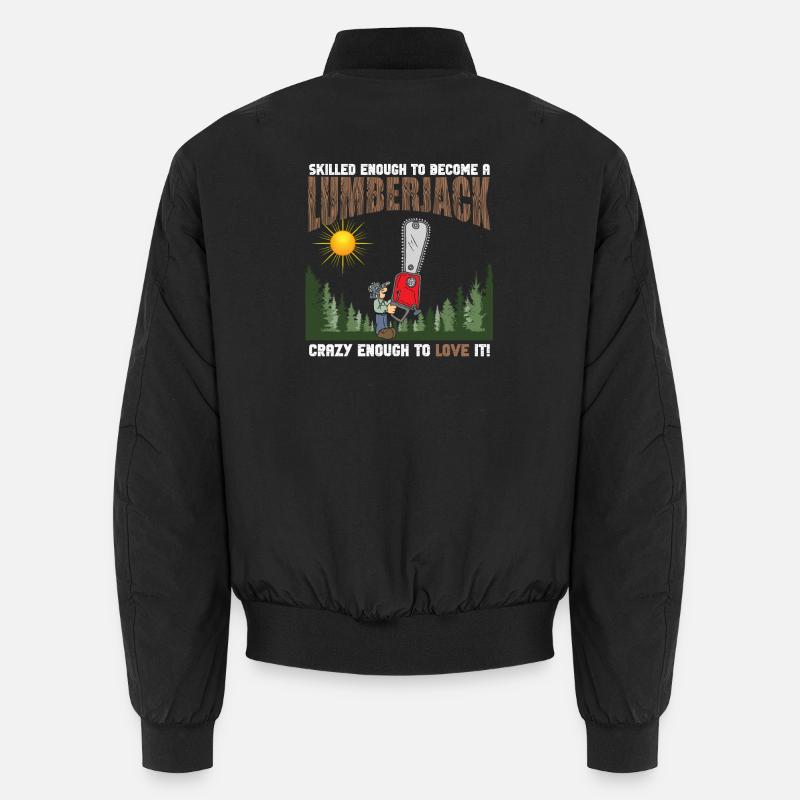 Skilled Crazy Lumberjack Unisex Bomber Jacket