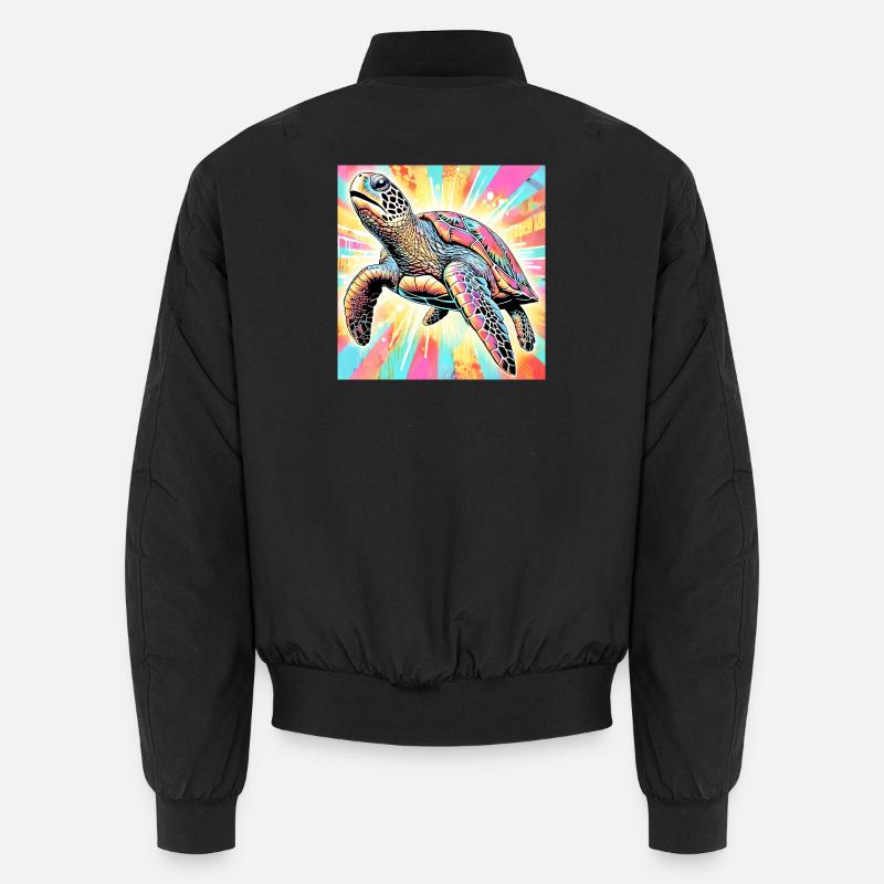 Schildkröte - Unisex Bomberjacke - Schwarz
