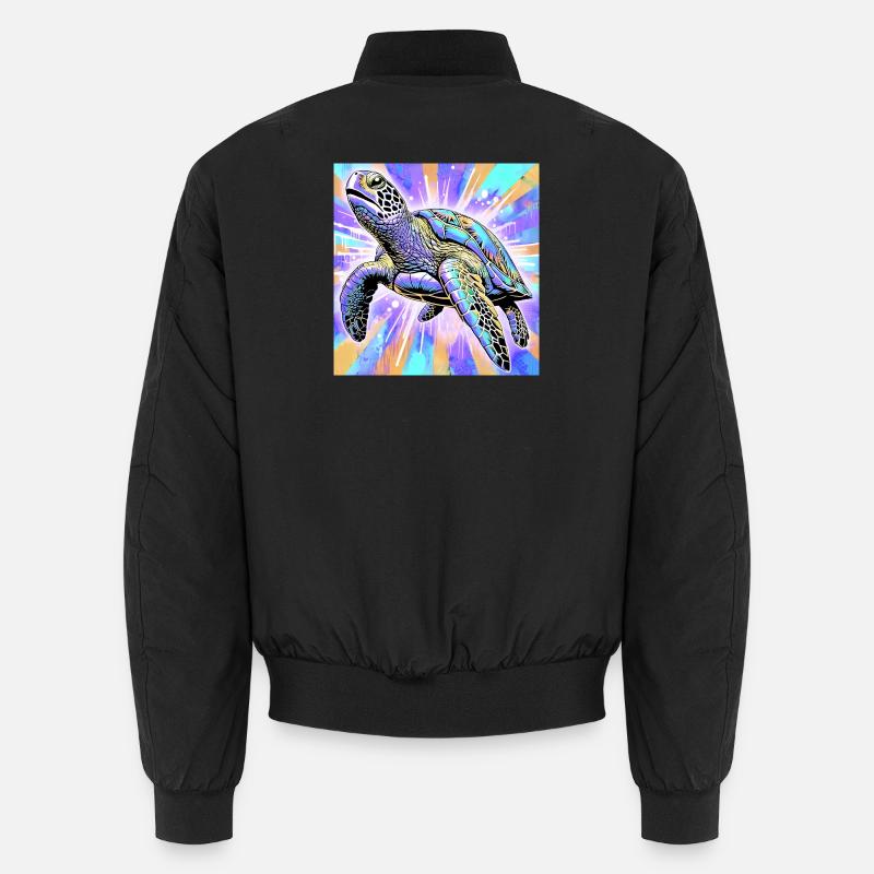 Schildkröte - Unisex Bomberjacke - Schwarz