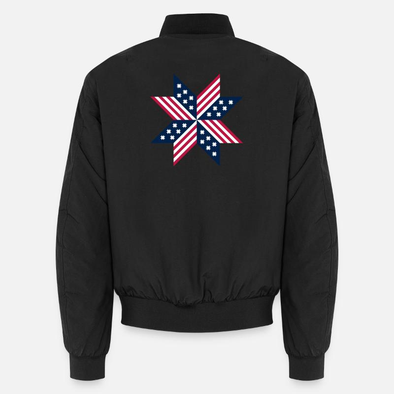 Patriotic Red White Blue Native Stars Stripes Unisex Bomber Jacket