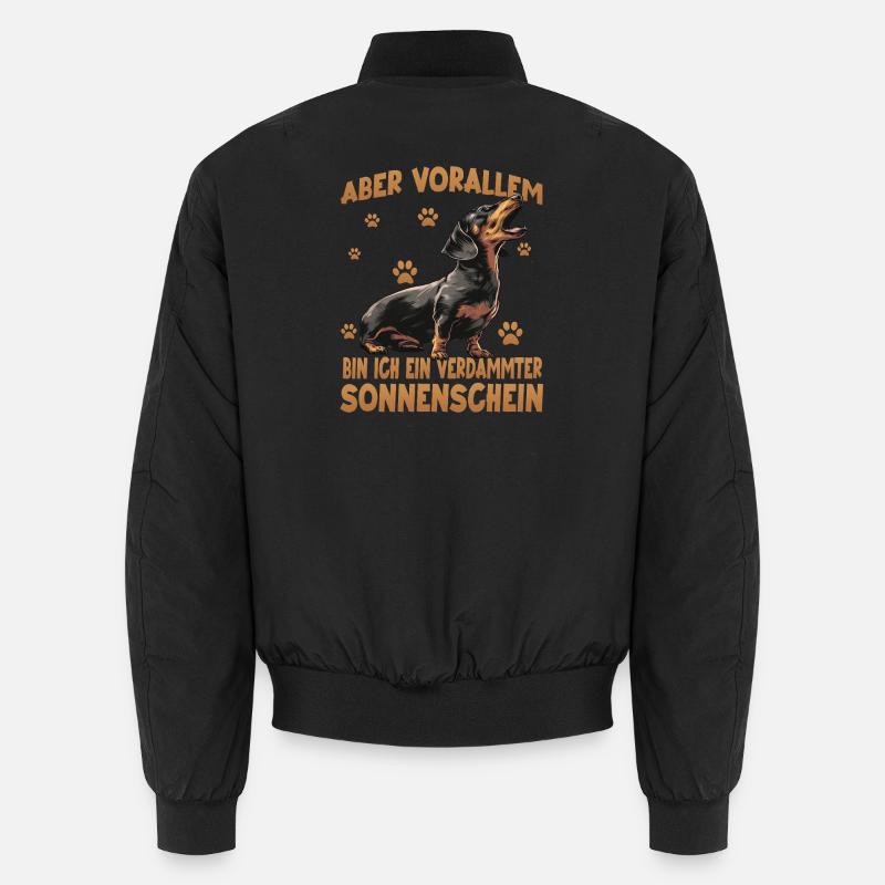 Teckel Wiener Dog kleiner Jagdhund Design Unisex Bomberjacke