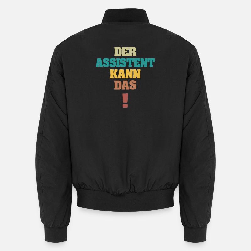 Assistent als Spruch - Unisex Bomberjacke - Schwarz
