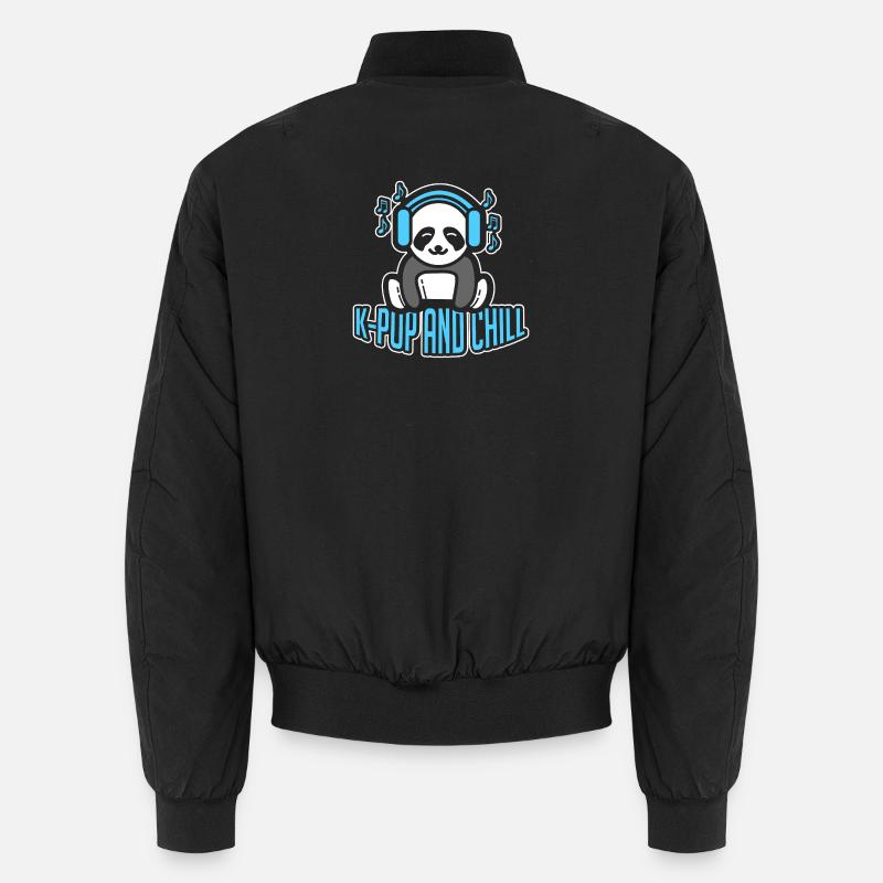K-Pop And Chill Panda Bubble Tea Kawaii Unisex Bomberjacke