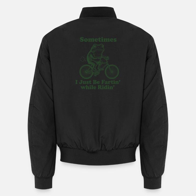 Frog Cyclist Saying Shirt Unisex Bomber Jacket