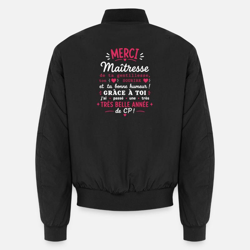 Merci Maîtresse CP - Bomber unisexe - noir