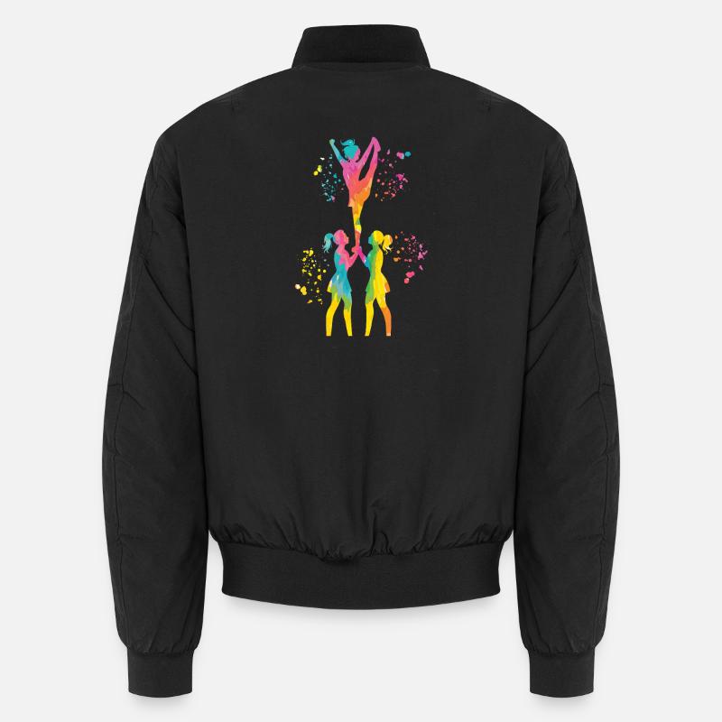 Cheerleader Cheer Mom Cheerleading - Unisex Bomber Jacket - black