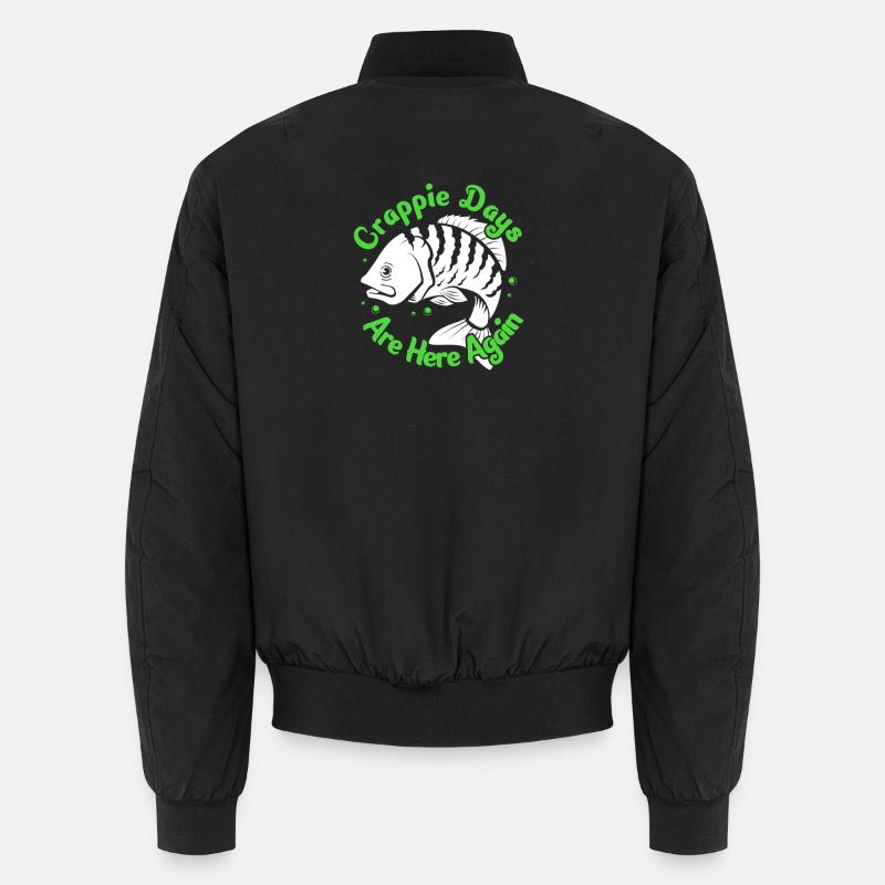 Barsch Crappie Fisch Sonnenbarsch Unisex Bomberjacke