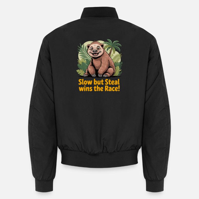 Langsam, aber stiehle den Faultier-Dschungel Unisex Bomberjacke