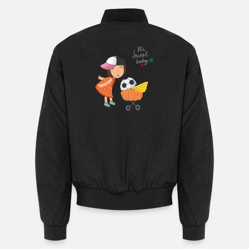 Kleines Mädchen mit Fußball Unisex Bomberjacke