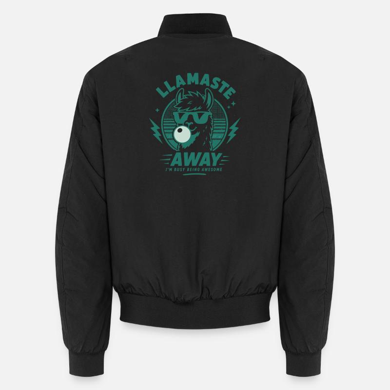 Llamaste Away Lama drôle - Bomber unisexe - noir