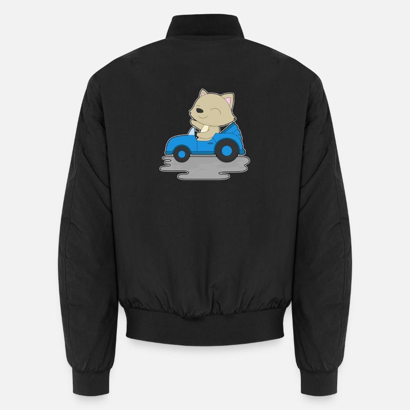 Katze Auto Unisex Bomberjacke