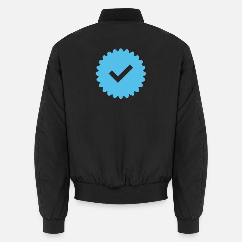 Blue Tick Abzeichen - Unisex Bomberjacke - Schwarz