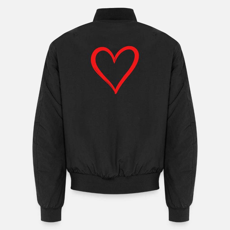 Heart - Unisex Bomber Jacket - black