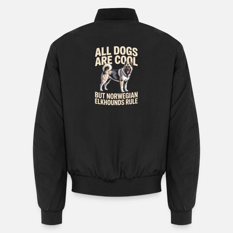Norwegischer Elchhund Norwegian Elkhound Geschenk Unisex Bomberjacke