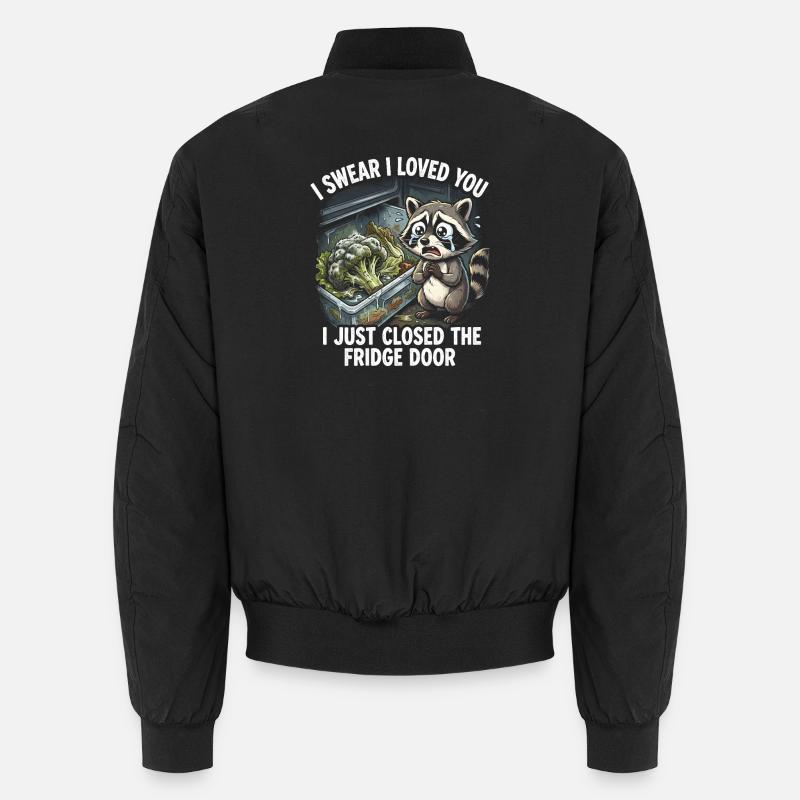 ADHS Waschbär Gemüsefach Kühlschrank Lustig Unisex Bomberjacke