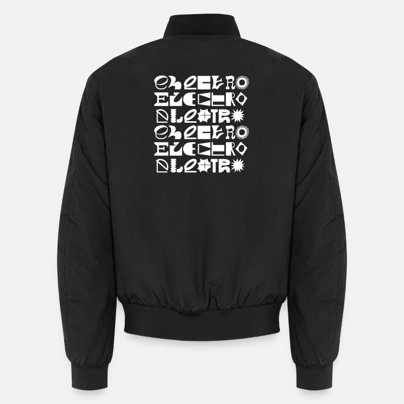 Geometric Typography Mosaic Unisex Bomber Jacket