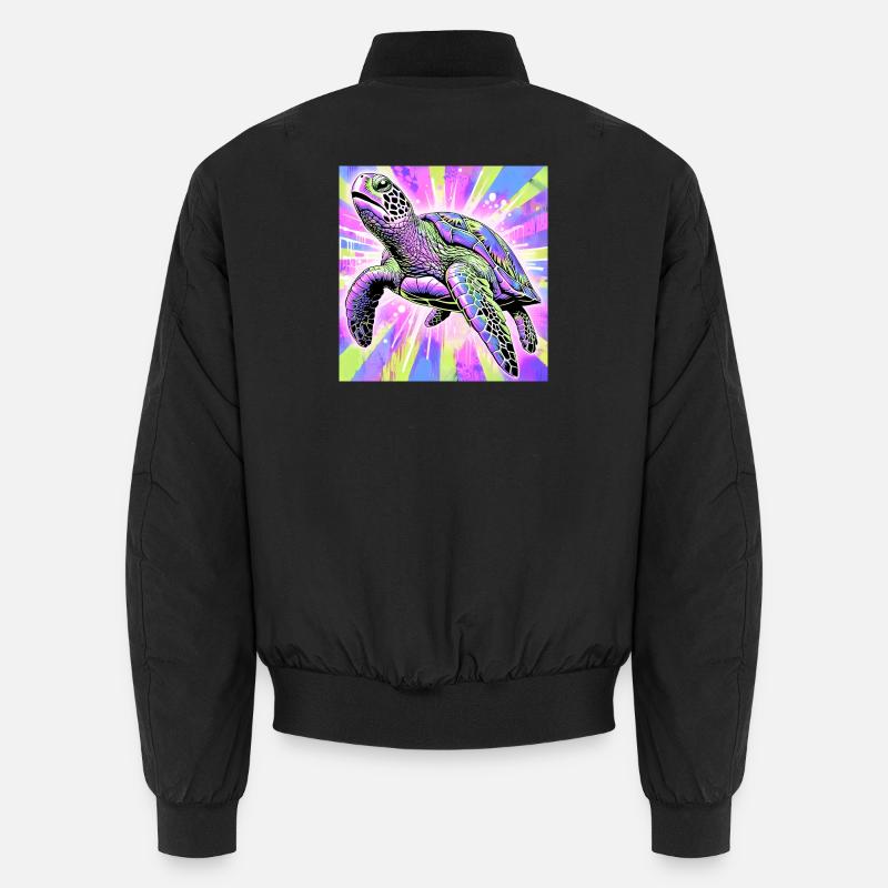 Schildkröte - Unisex Bomberjacke - Schwarz