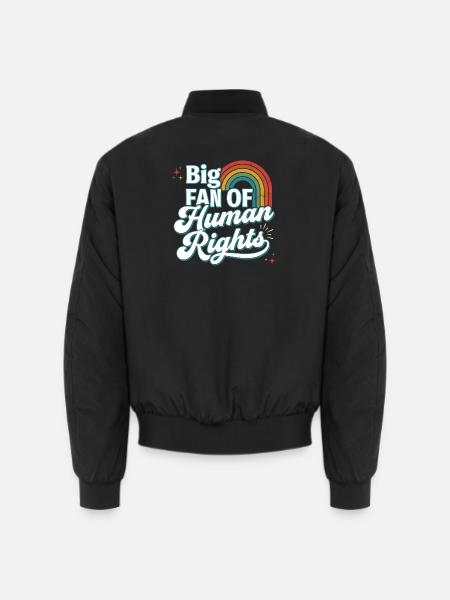 Pride Month LGBTQ – großer Fan der Menschenrechte - Unisex Bomberjacke - Schwarz