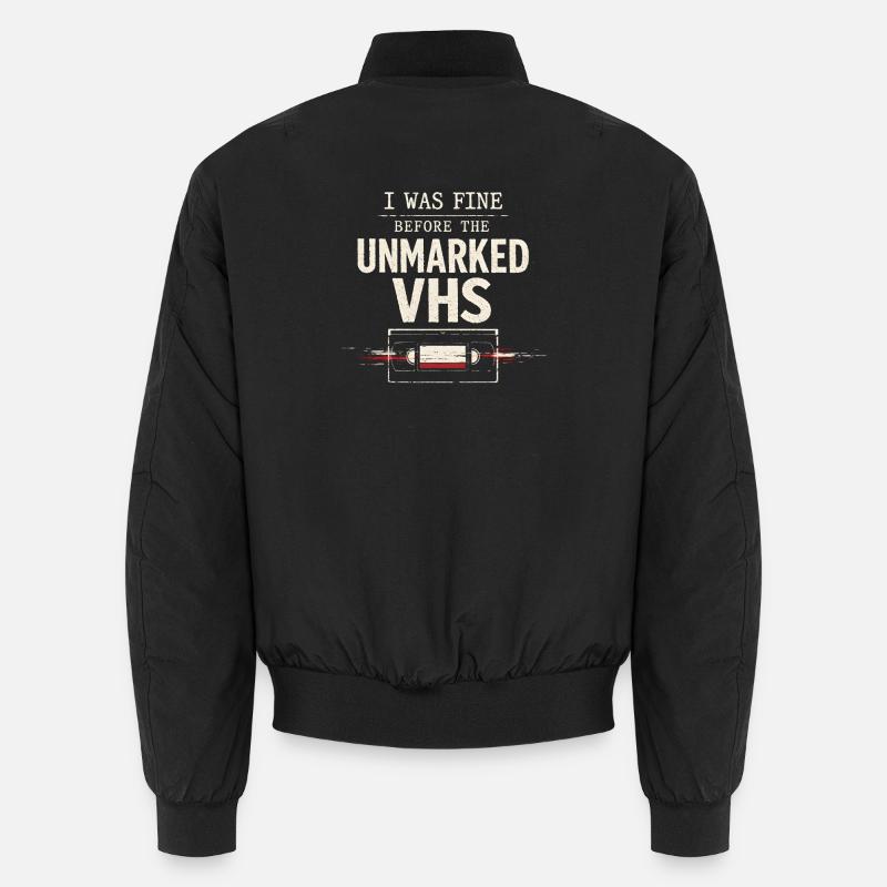 Verdächtige Videokassette | Retro Horror - Unisex Bomberjacke - Schwarz