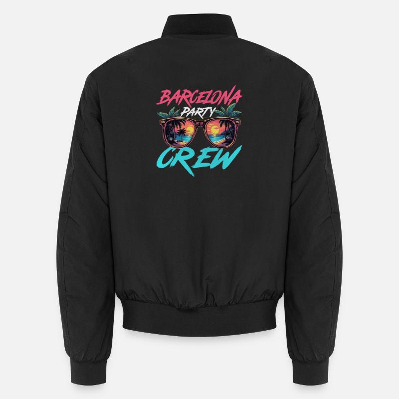 Barcelona Party Crew - Unisex Bomber Jacket - black