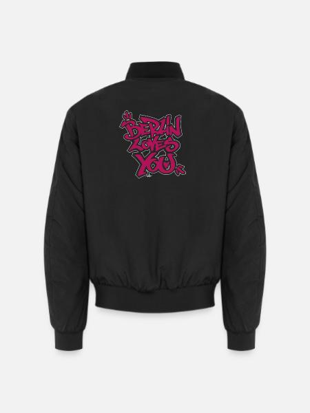 Berlin loves you graffiti style - Unisex Bomber Jacket - black