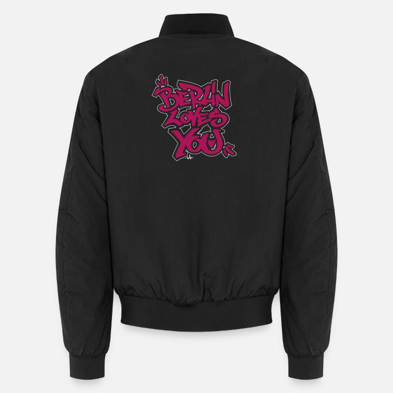 Berlin loves you graffiti style - Unisex Bomber Jacket - black