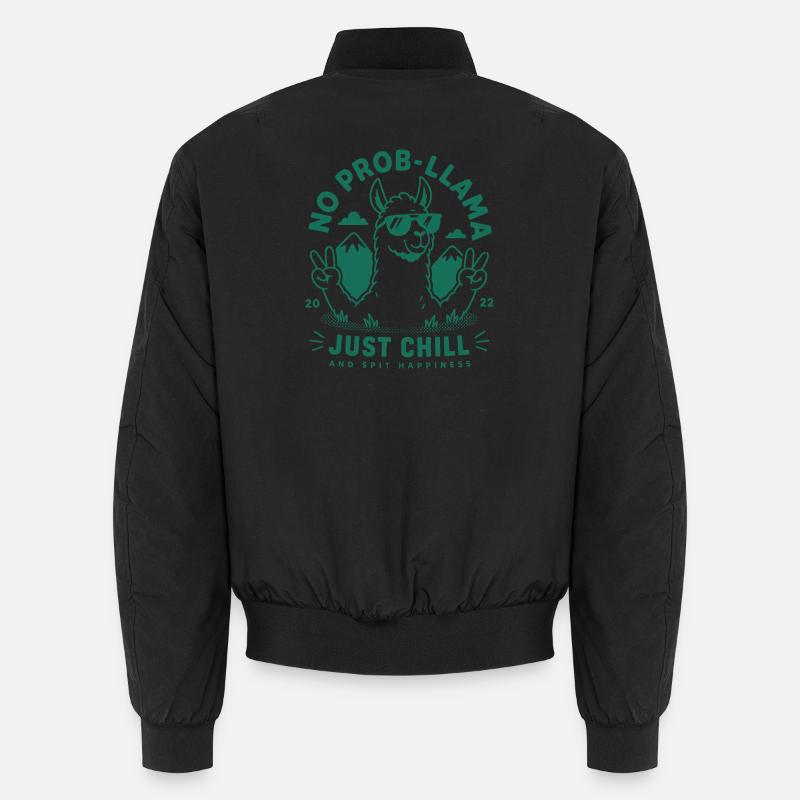 Lama de méditation Llamaste - Bomber unisexe - noir