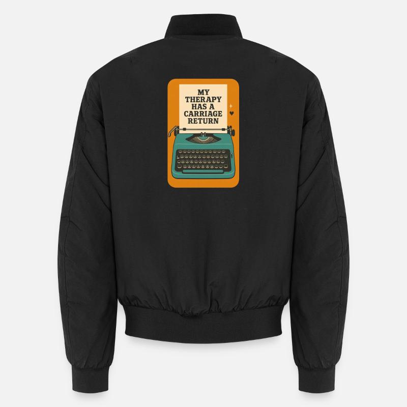 Therapy with carriage return | Writing Unisex Bomber Jacket