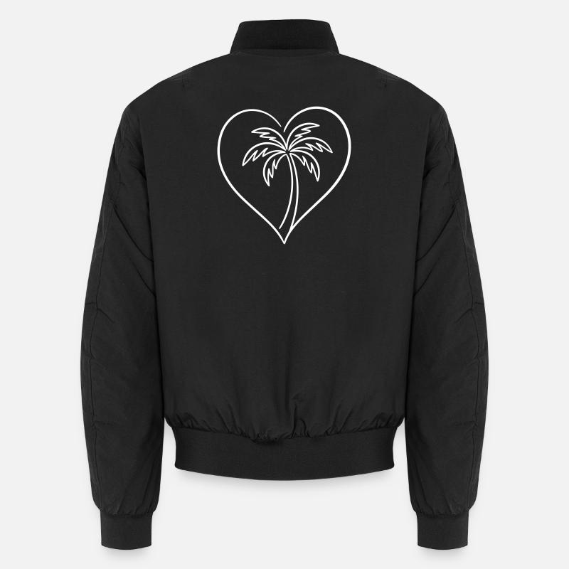 Palme Herz Liebe Unisex Bomberjacke