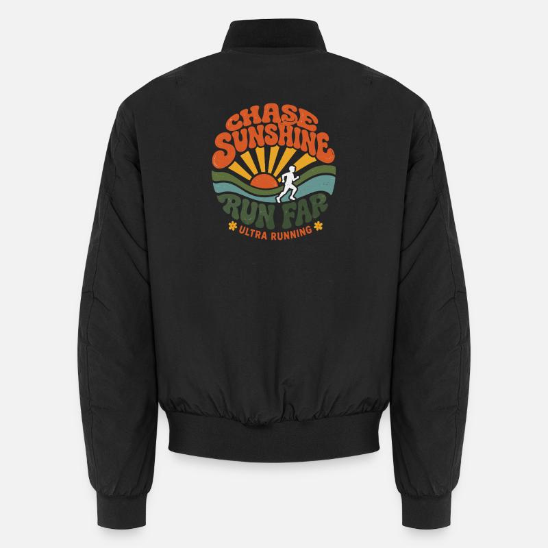 Ultralauf – Jage Sonnenschein, Lauf weit Unisex Bomberjacke