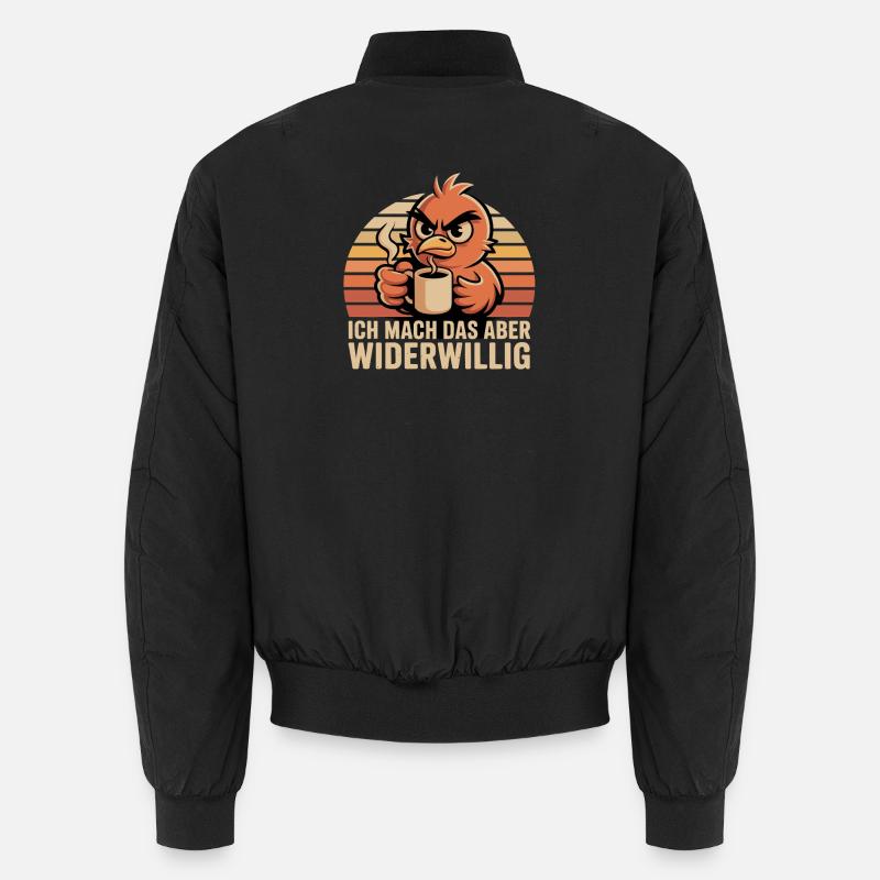 Küken Kaffee Widerwillig - Unisex Bomberjacke - Schwarz