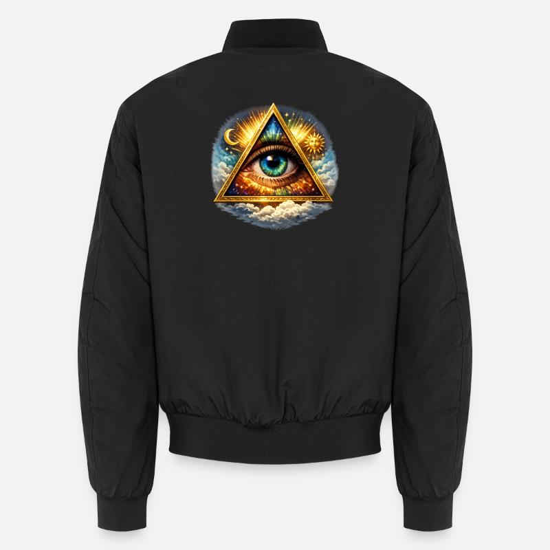 Œil Cosmique en Triangle - Bomber unisexe - noir